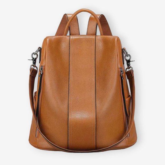 SZone Bags Szone Antitheft Soft Leather Women Backpack Brown Nwt